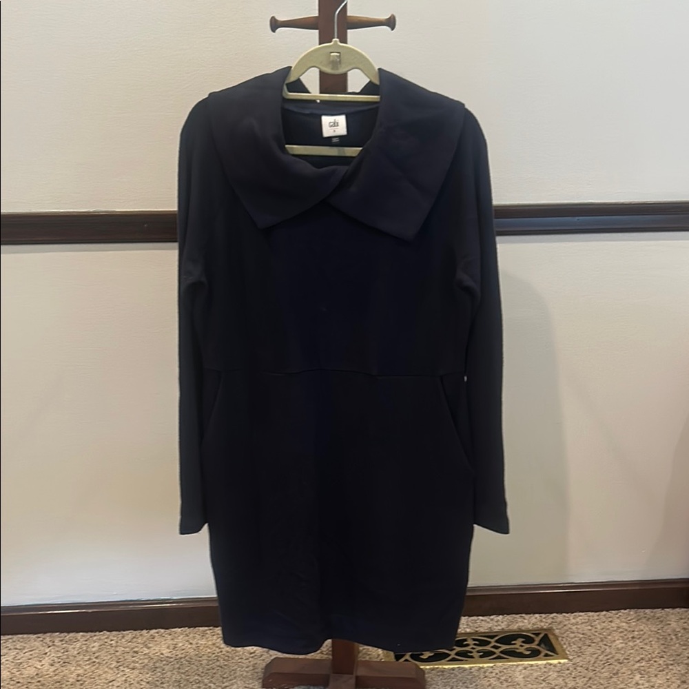 CAbi Elegant Navy Long Sleeve Dress